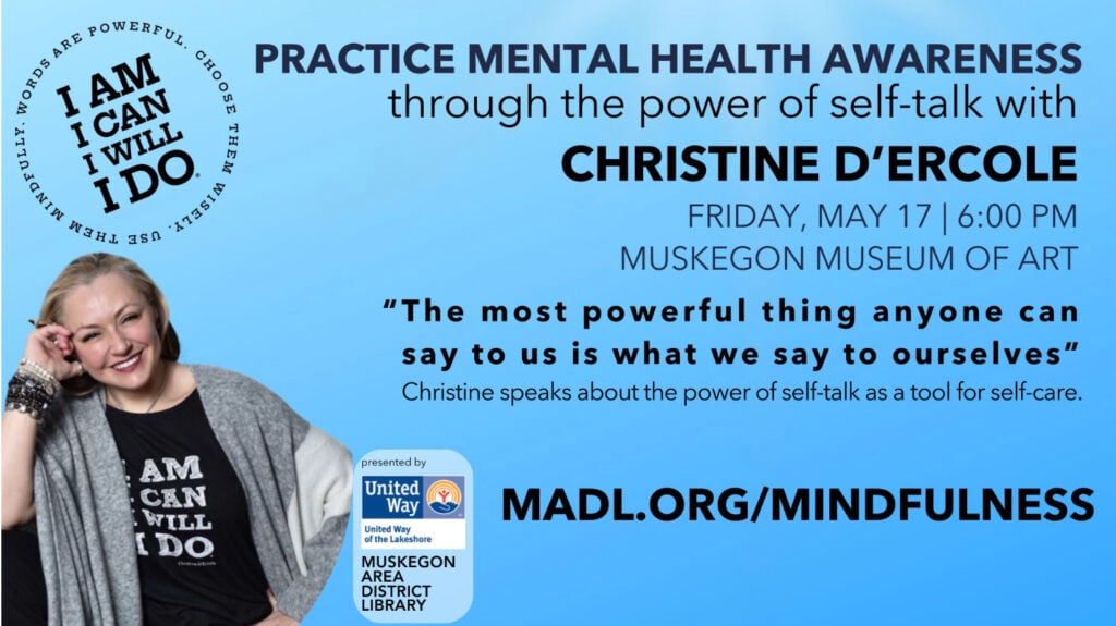 Graphic for United Way event with Christine. Image credit United Way of the Lakeshore.